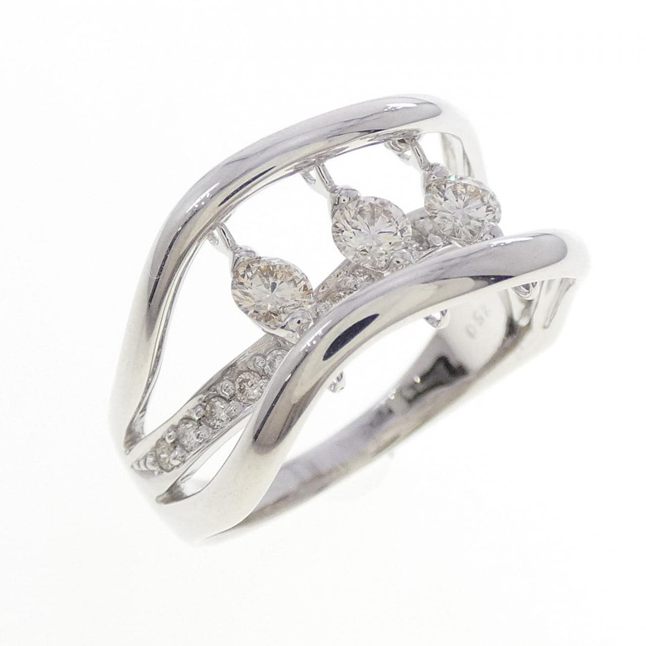 K18WG ダイヤモンド リング 0.52CT