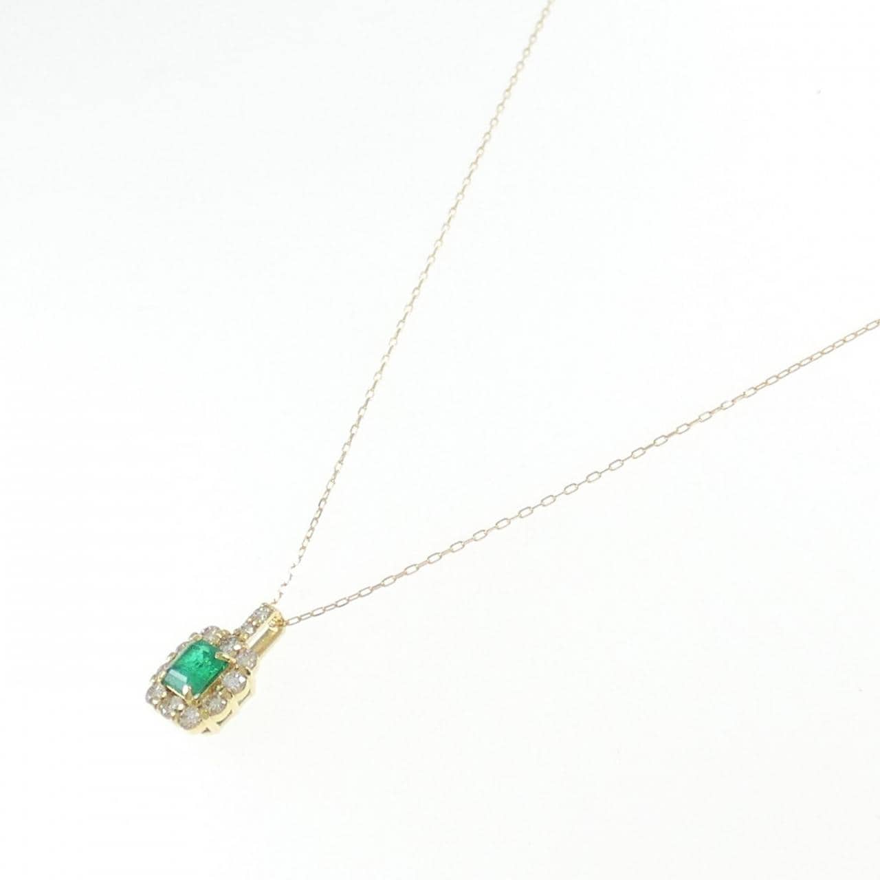 K18YG Emerald Necklace 0.38CT