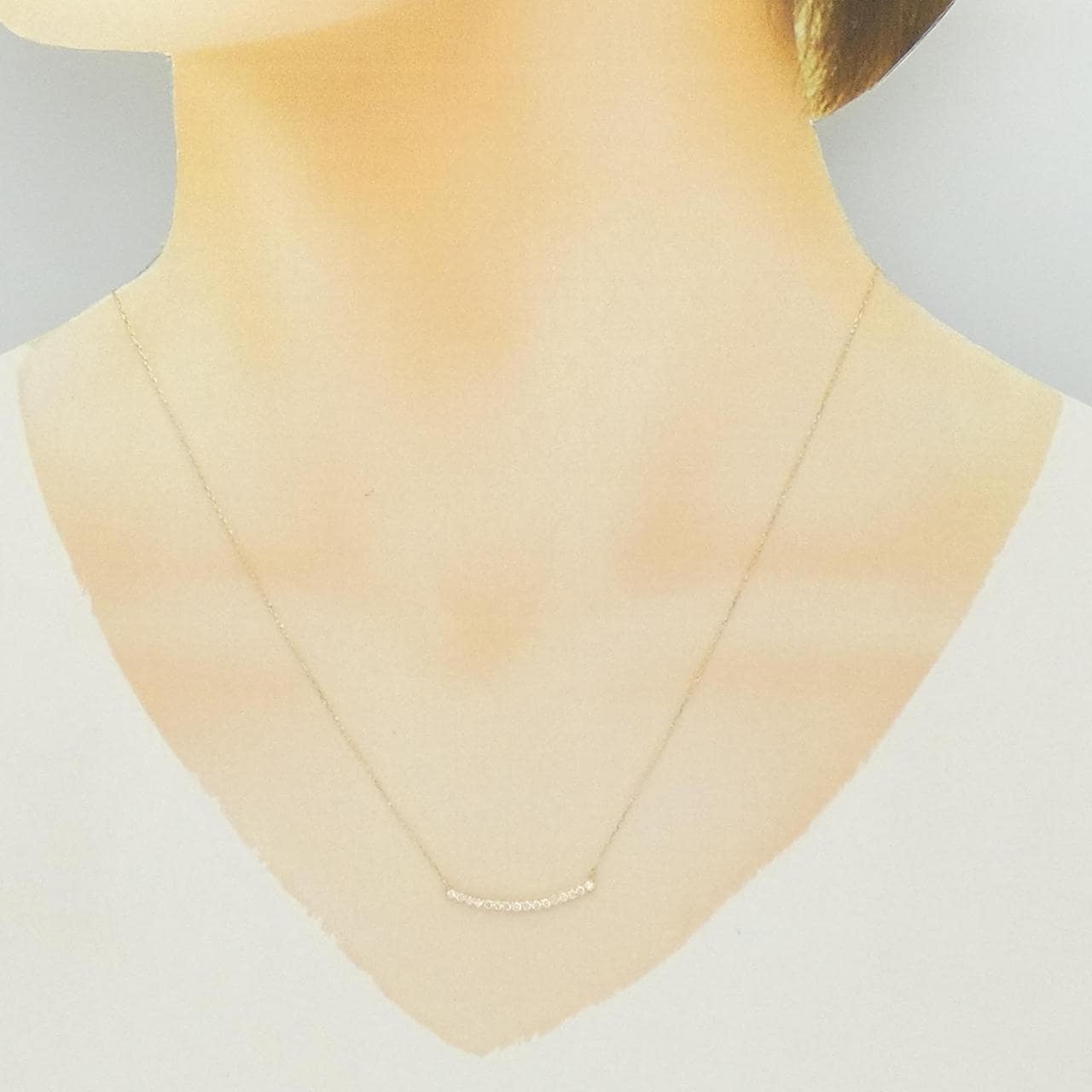 【リメイク】K18YG ダイヤモンド ネックレス 0.20CT