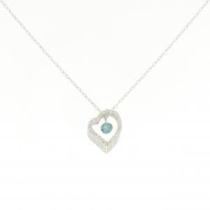 K18WG ハート ダイヤモンド ネックレス 0.17CT