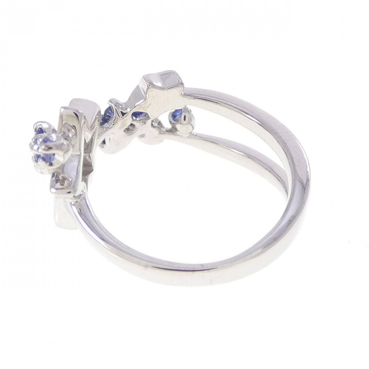 K18WG スター サファイヤ リング 0.24CT