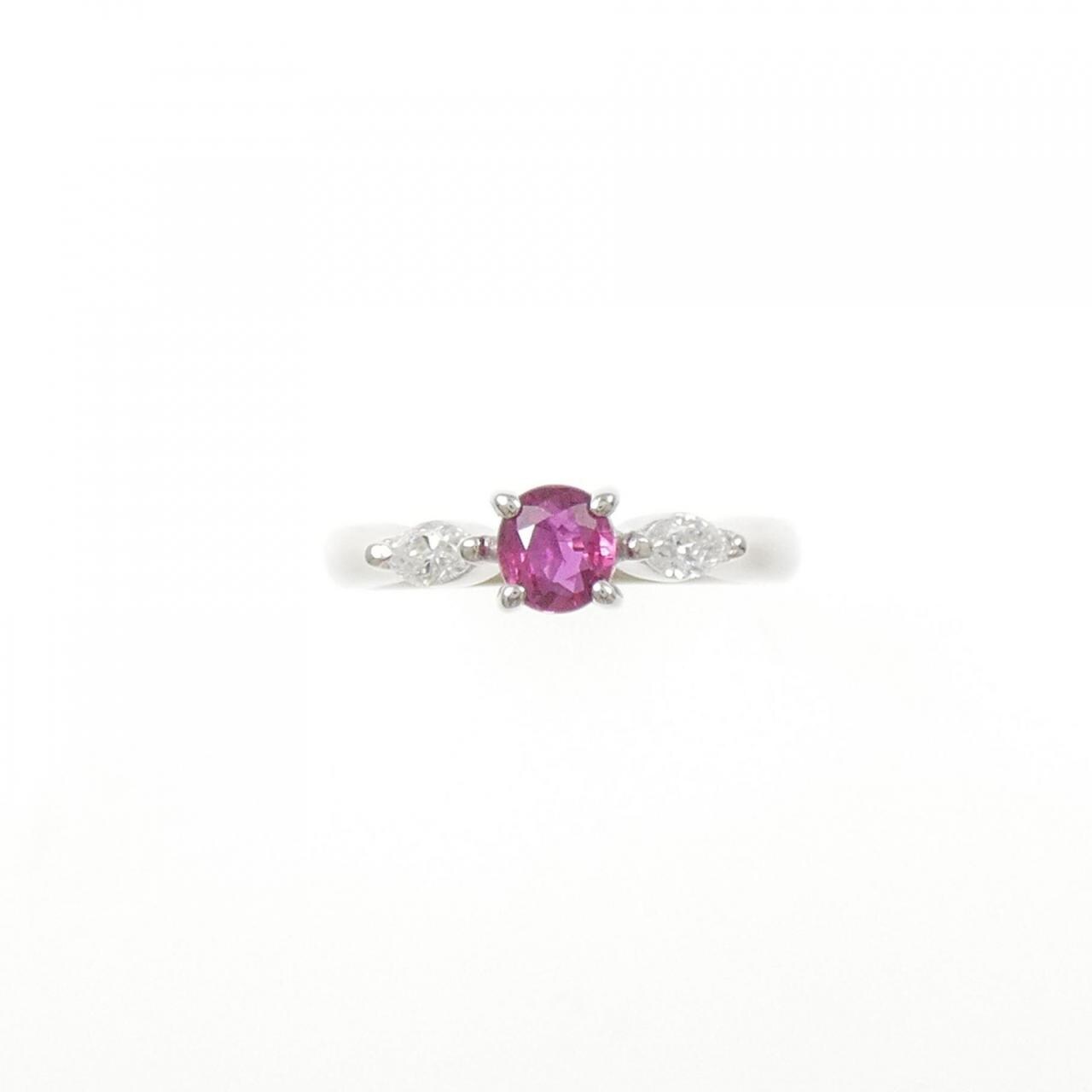 PT900 ルビー リング 0.49CT