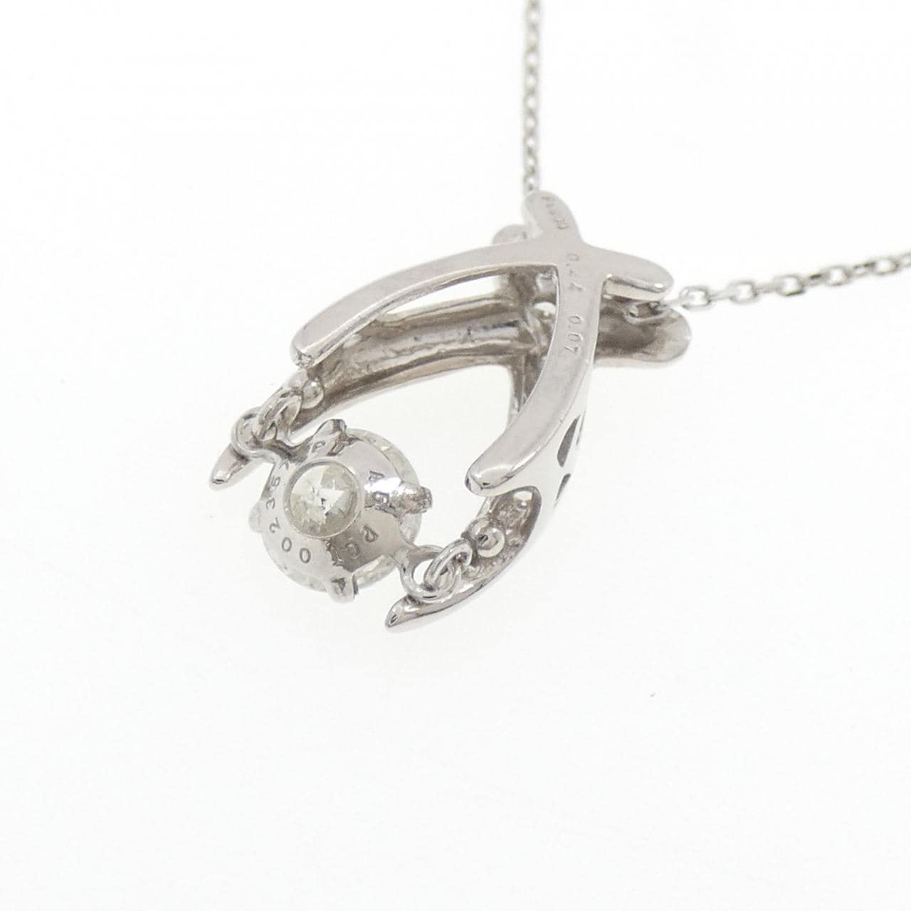 PT900/K18WG ダイヤモンド ネックレス 0.44CT