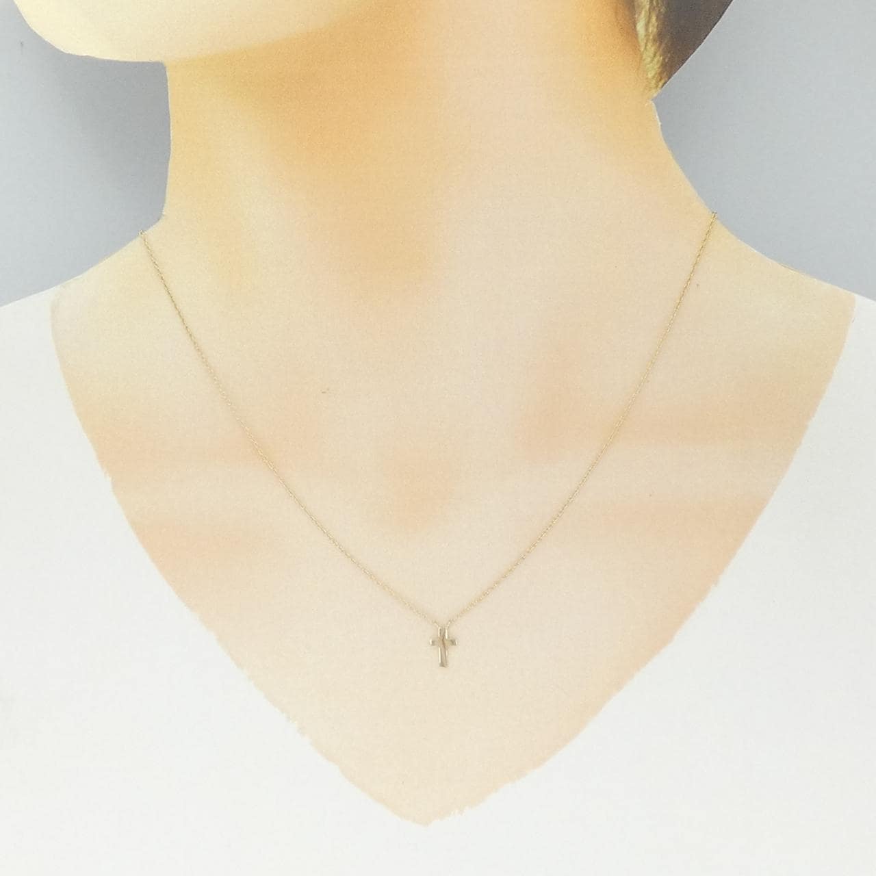 K10YG クロス ネックレス