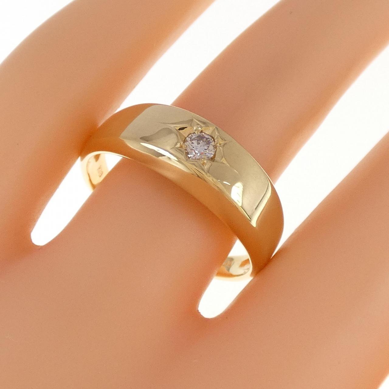 [BRAND NEW] K18YG Diamond ring 0.10CT