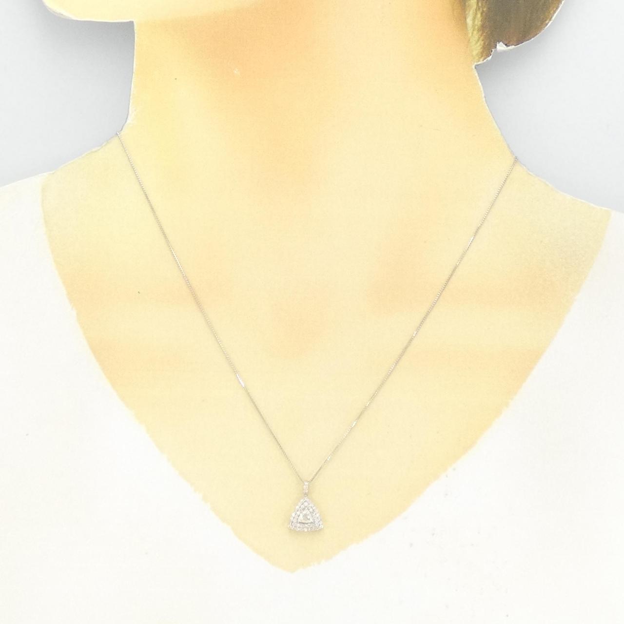 【新品】PT900/PT850 ダイヤモンド ネックレス 0.35CT