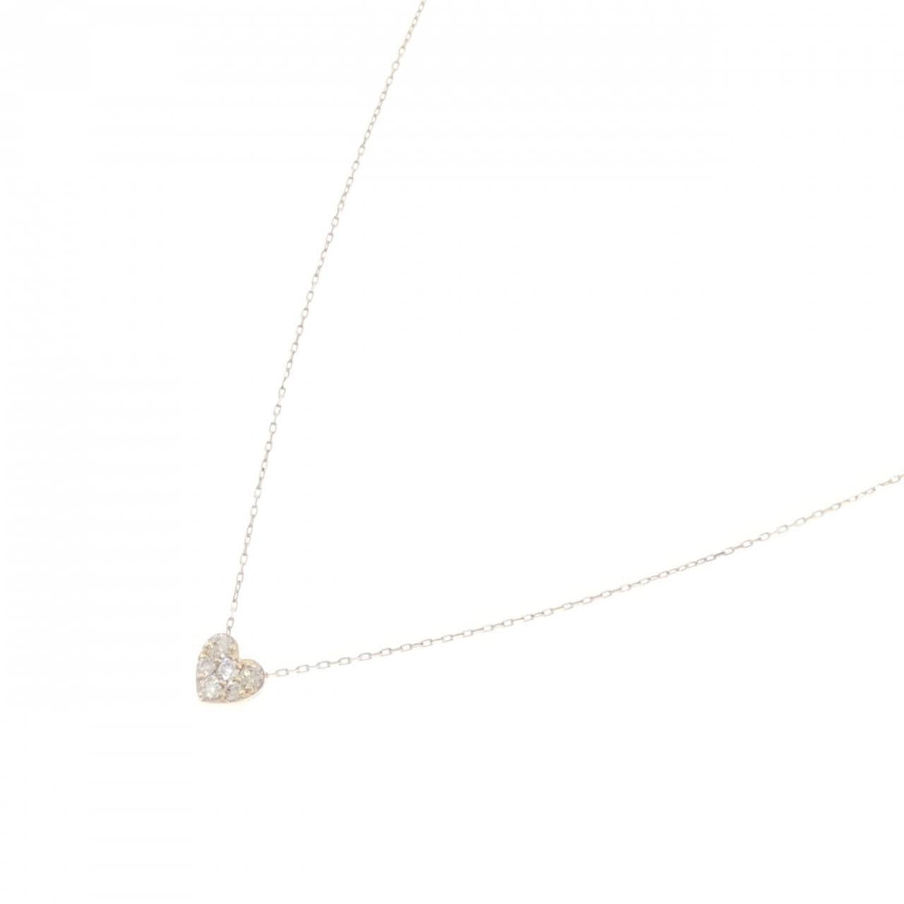 【新品】K10YG ハート ダイヤモンド ネックレス 0.10CT