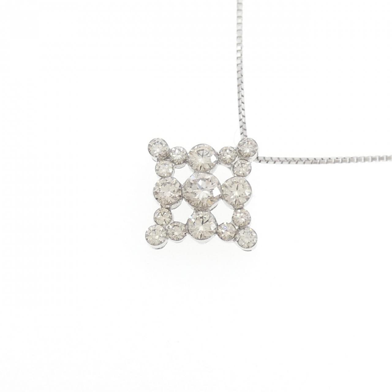 K18WG ダイヤモンド ネックレス 0.82CT