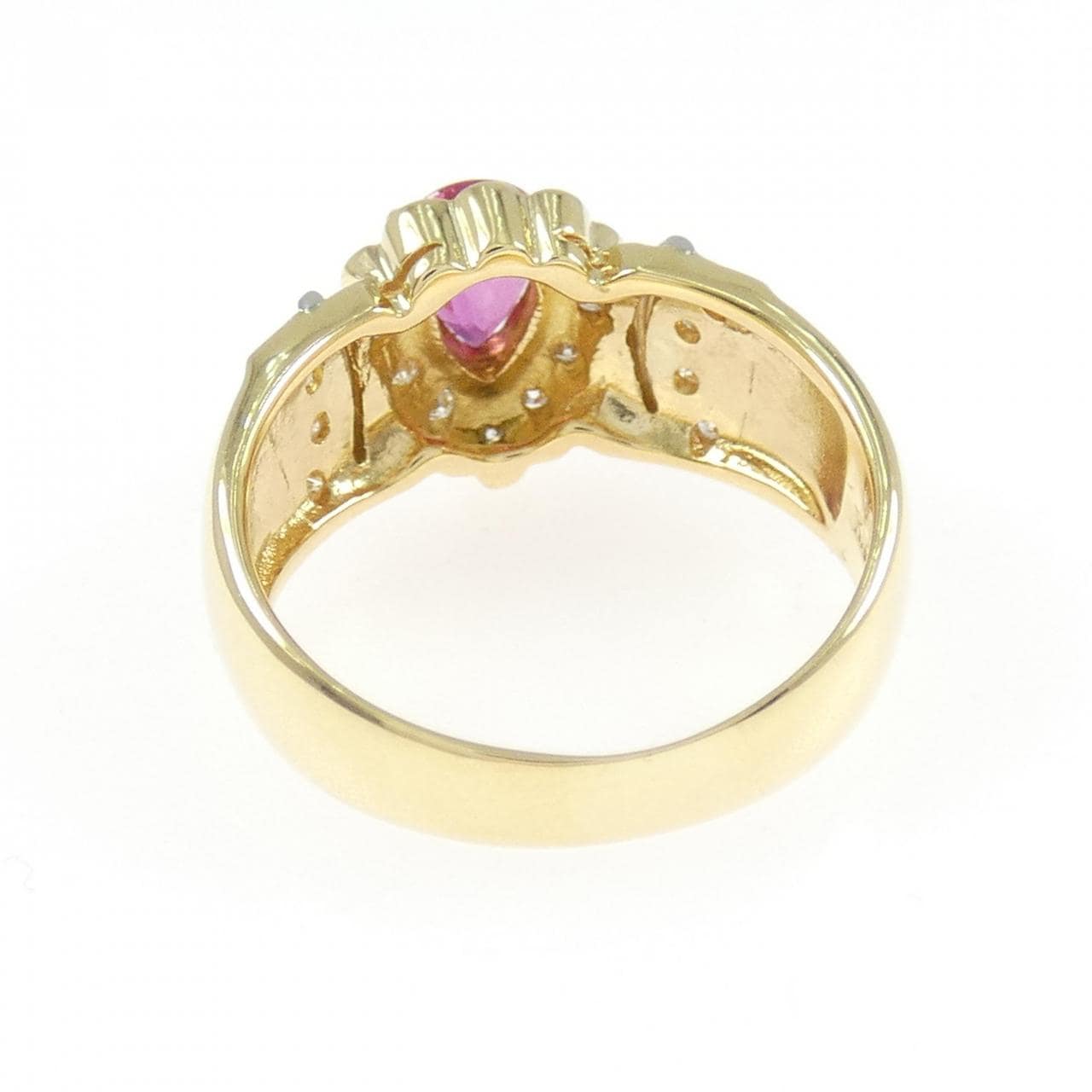 K18YG/PT900 ルビー リング 0.53CT