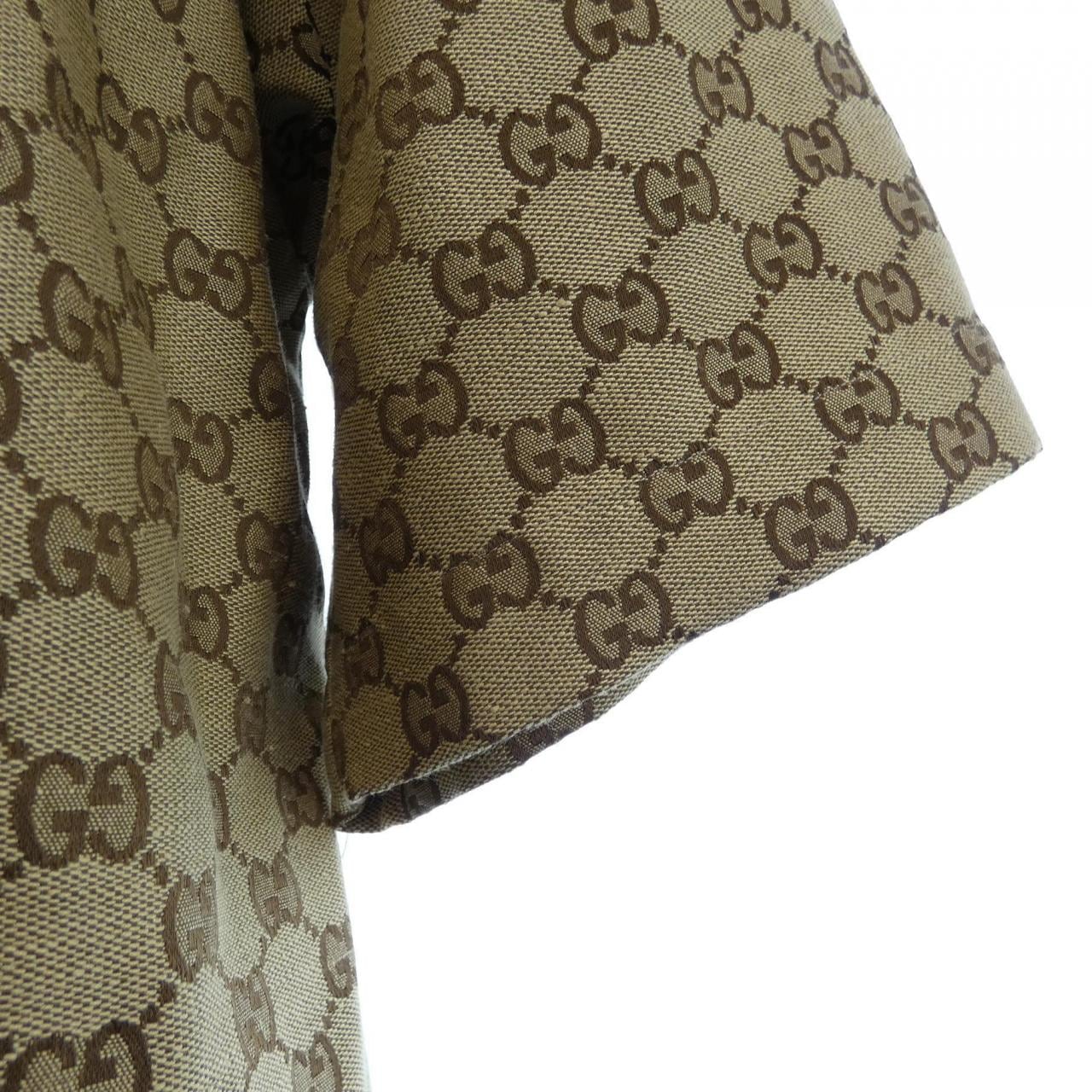 グッチ GUCCI GGリネン ブレンド キャンバス シャツ 742707 ZAM7G S／Sシャツ
