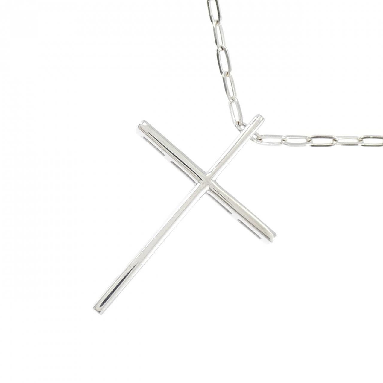 K18WG クロス ネックレス