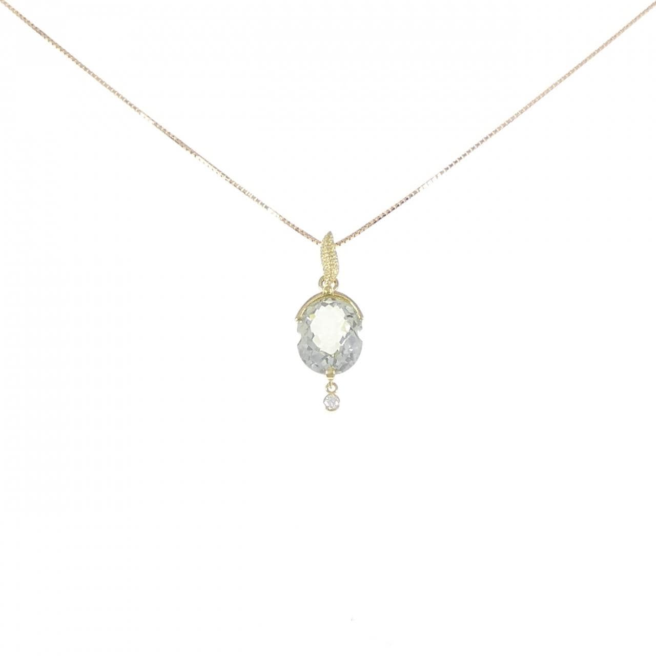 K18YG クオーツ ネックレス 3.26CT