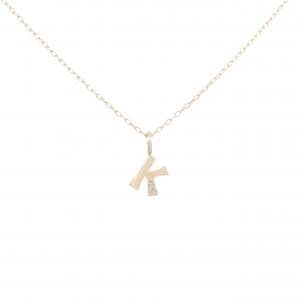 K10PG イニシャルK ダイヤモンド ネックレス 0.01CT
