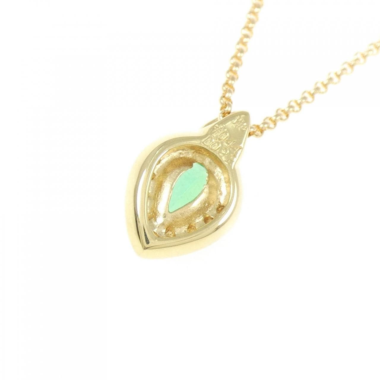 K18YG エメラルド ネックレス 0.44CT