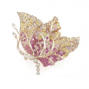 750PG カラーストーン ブローチ