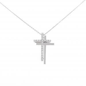 PT950 クロス ダイヤモンド ネックレス 0.23CT