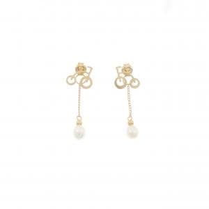 K18YG 淡水パール ピアス 3.6mm