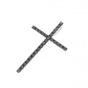 K18WG/K18BG クロス ダイヤモンド ペンダント 1.00CT