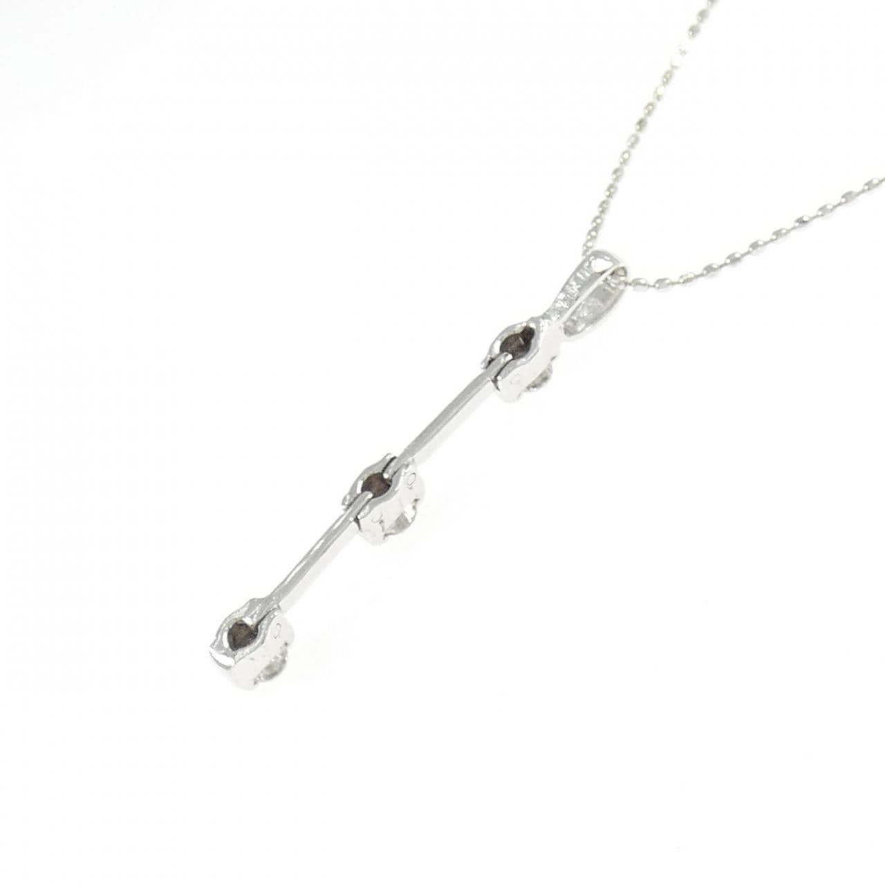 K18WG/750WG ダイヤモンド ネックレス 0.20CT