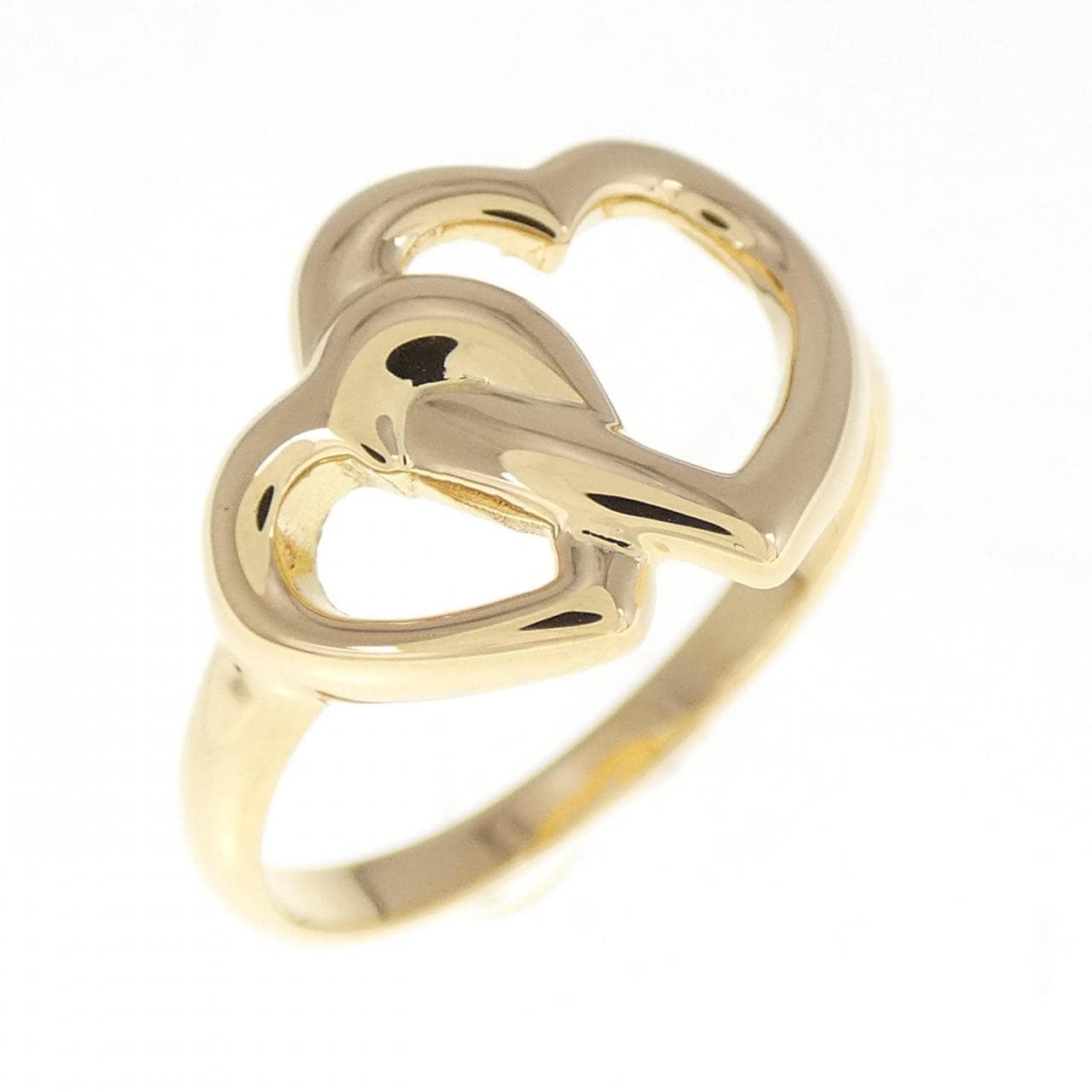 K18YG heart ring