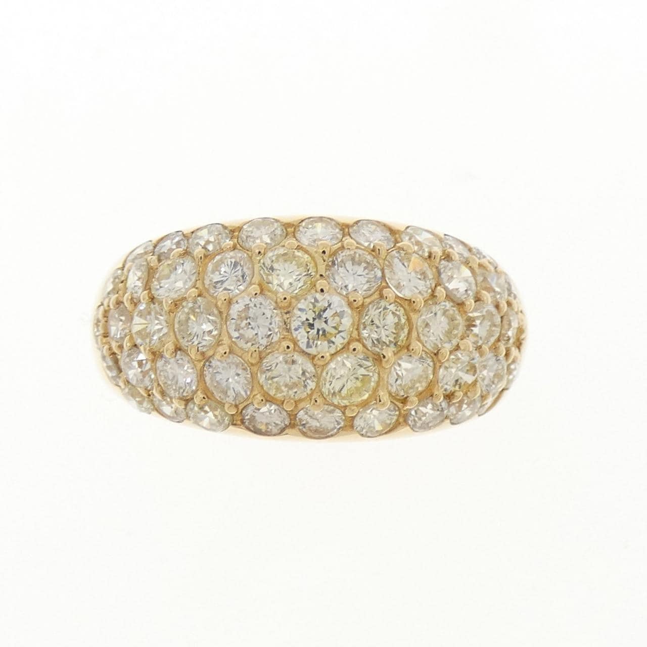 K18YG パヴェ ダイヤモンド リング 2.00CT