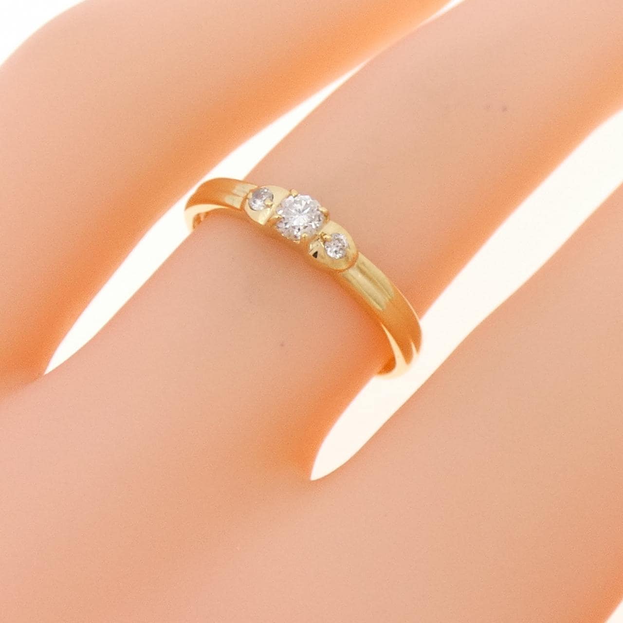 K18YG ダイヤモンド リング 0.12CT