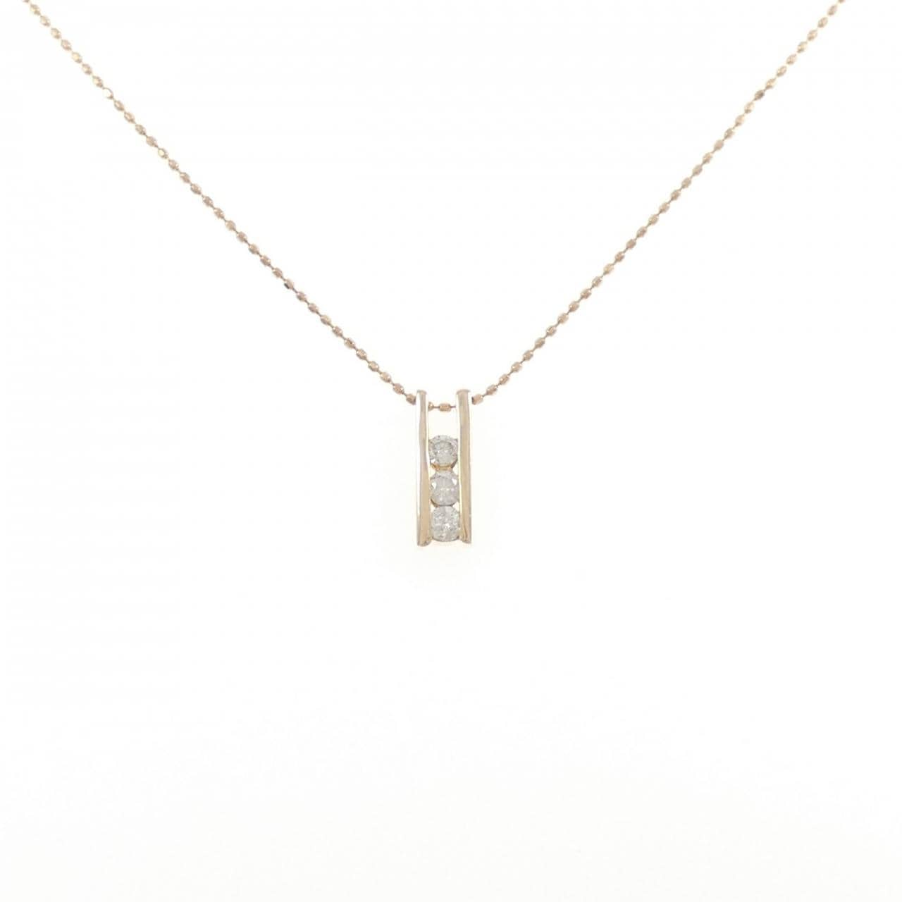 K14PG ダイヤモンド ネックレス 0.20CT