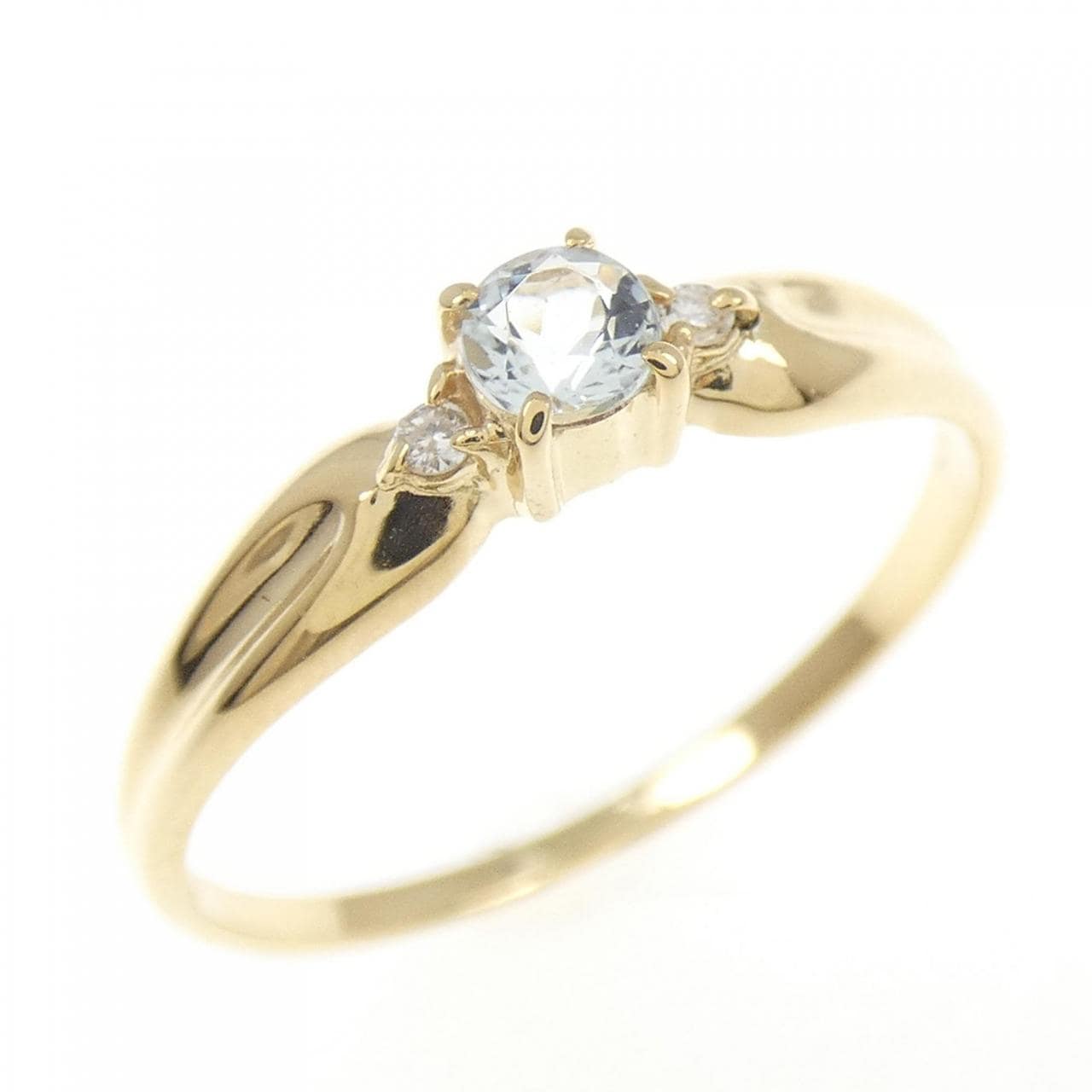 K18YG アクアマリン リング