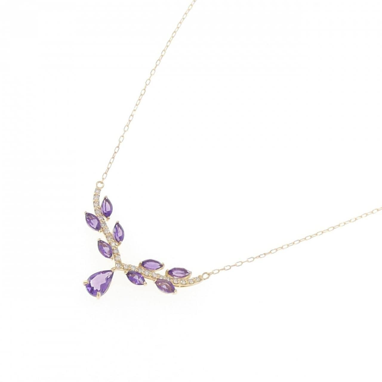 K18YG Amethyst Necklace 1.00CT