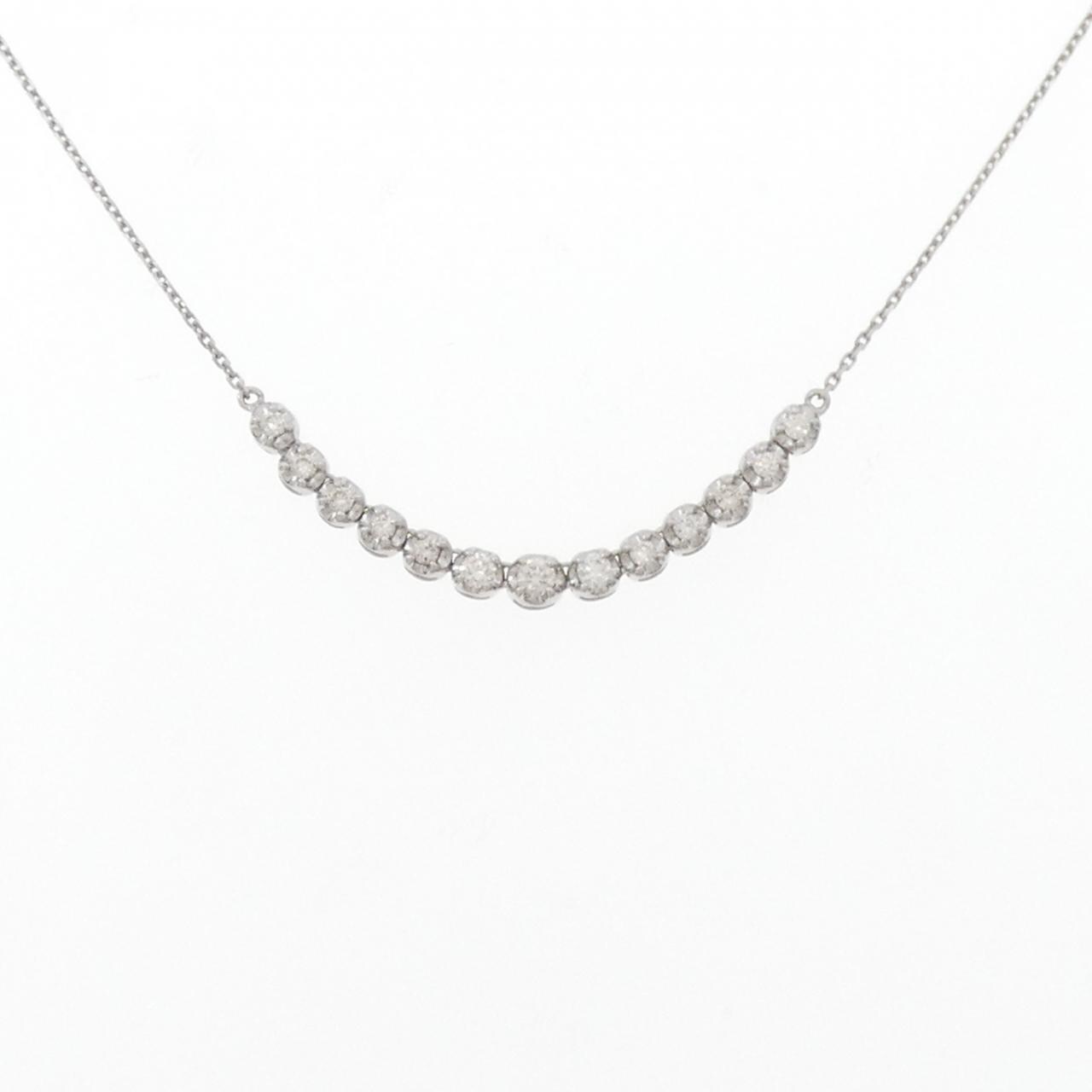 K18WG ダイヤモンド ネックレス 0.25CT