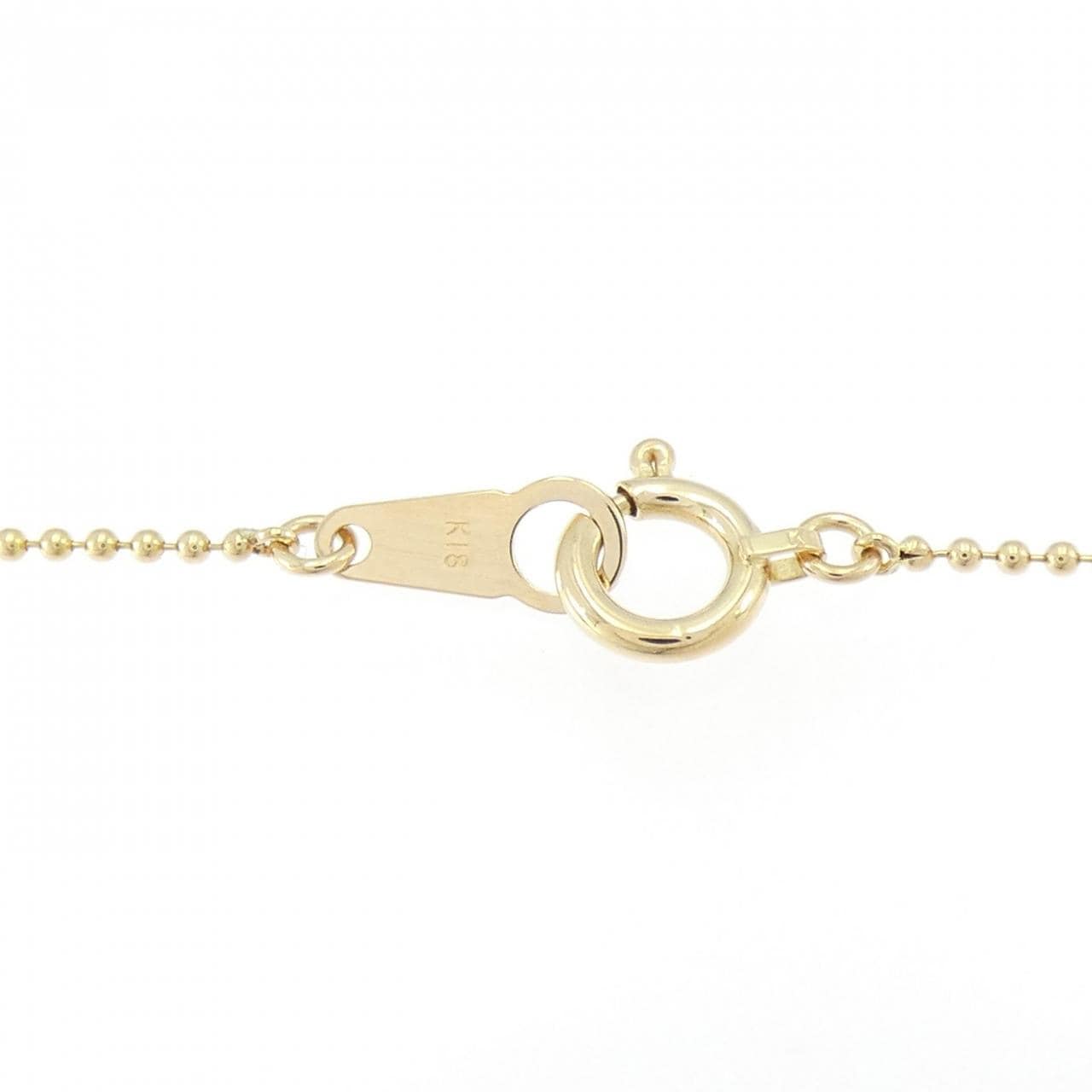 K18YG ハート パヴェ ダイヤモンド ネックレス 0.33CT