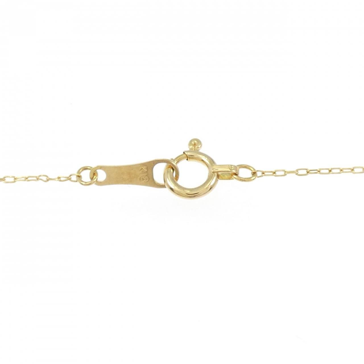 K18YG フラワー ダイヤモンド ネックレス 0.27CT