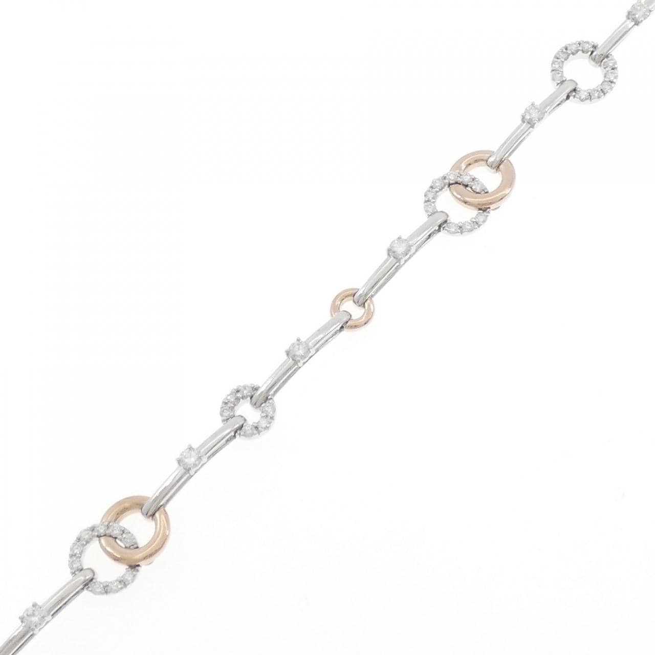 K18WG/K18PG ダイヤモンド ブレスレット 1.00CT