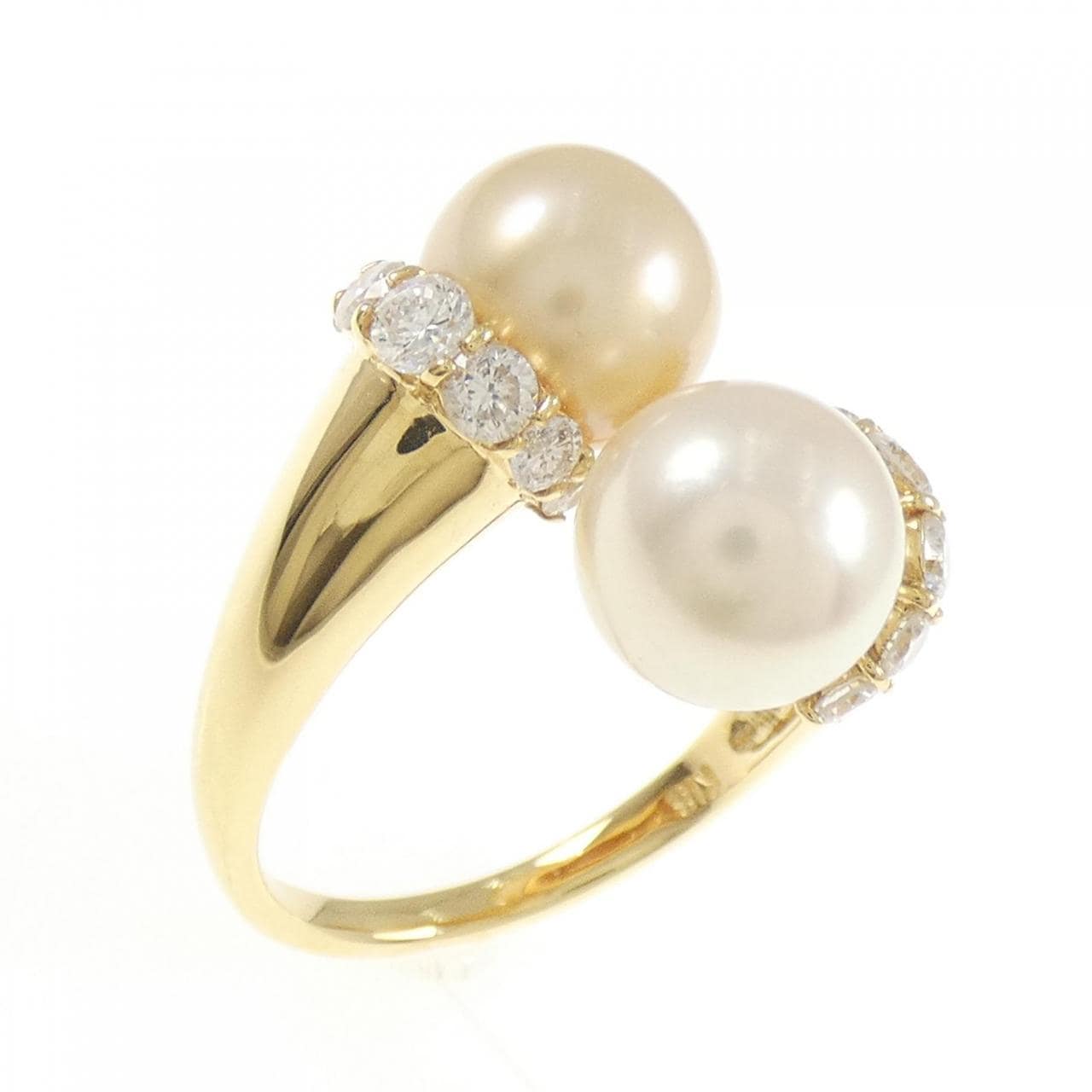 K18YG パール リング