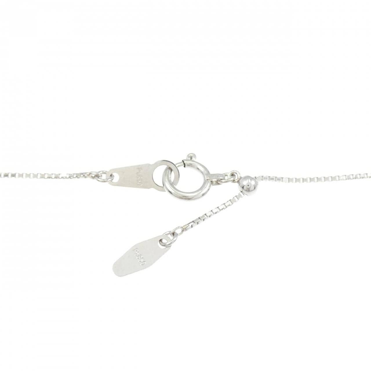 PT900/PT850 ソリティア ダイヤモンド ネックレス 0.322CT