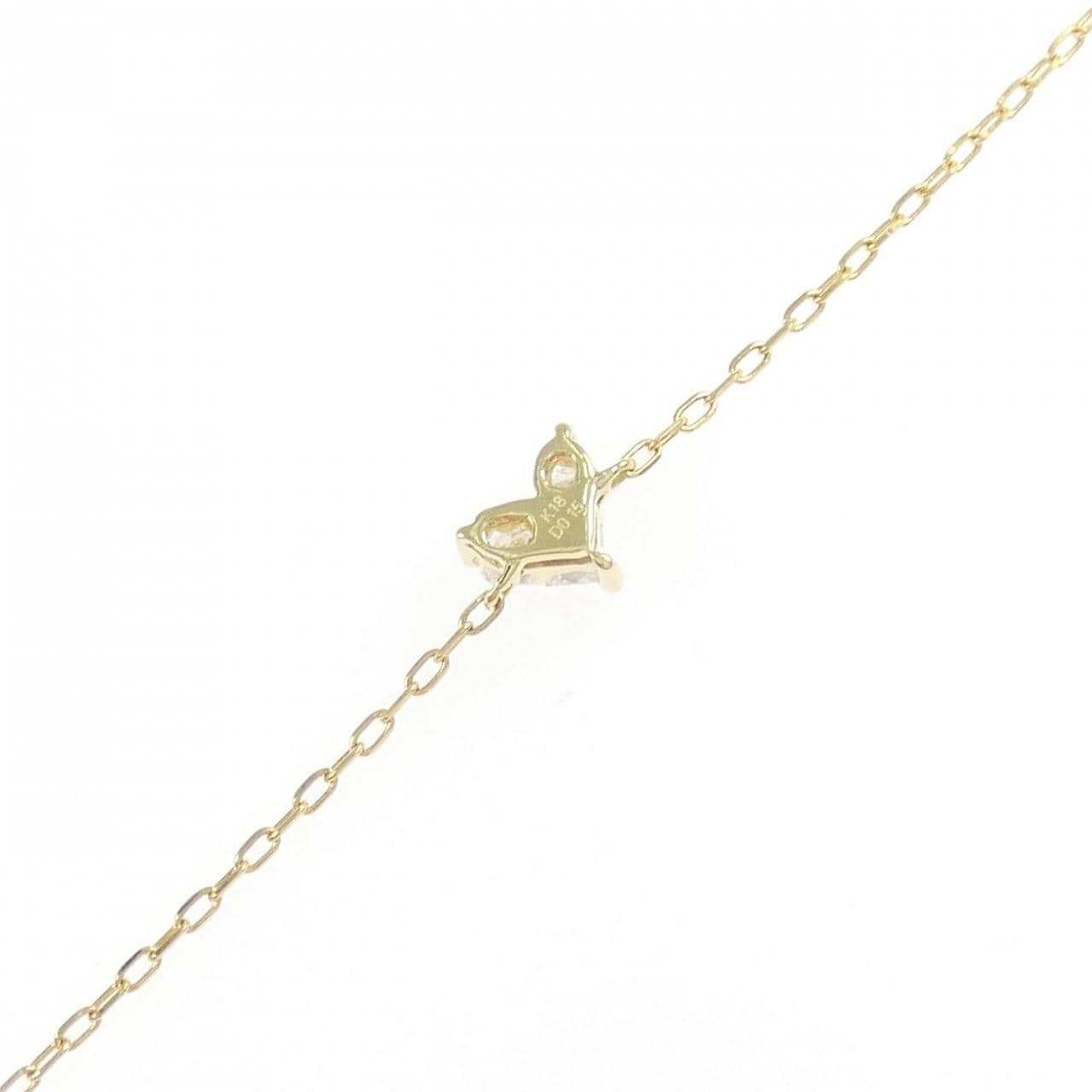 K18YG ハート ダイヤモンド ブレスレット 0.15CT