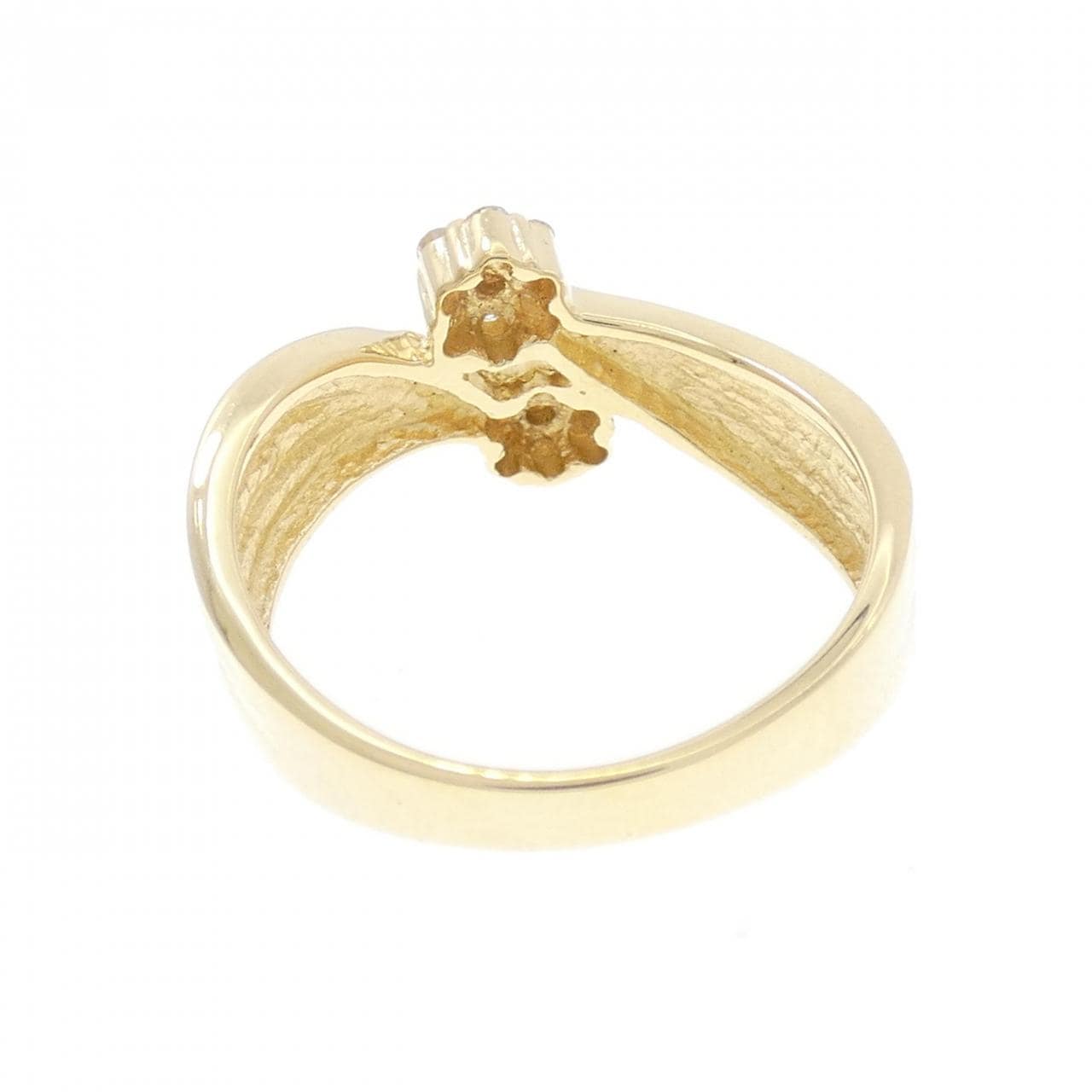 K18YG フラワー ダイヤモンド リング 0.21CT