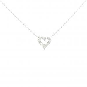 K18WG ハート ダイヤモンド ネックレス 0.09CT