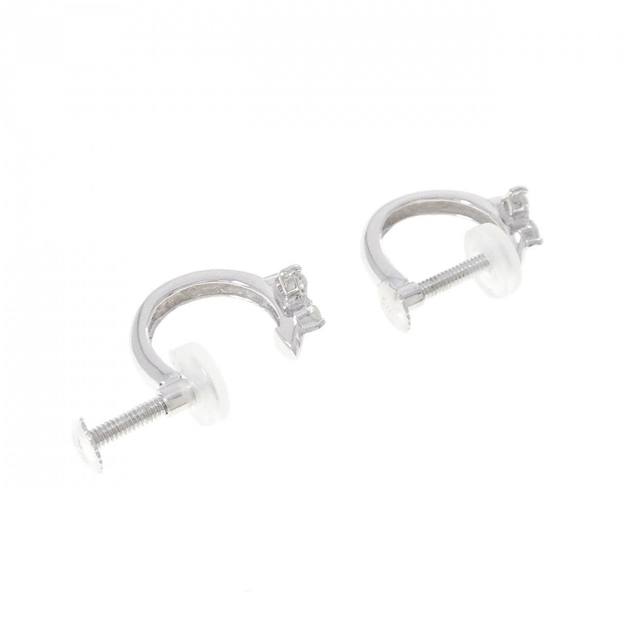 K14WG ダイヤモンド イヤリング 0.16CT