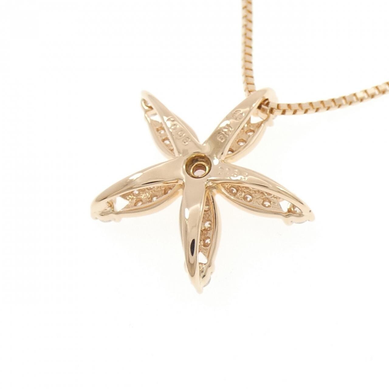 モニッケンダム フラワー ピンクダイヤモンド ネックレス 0.06CT