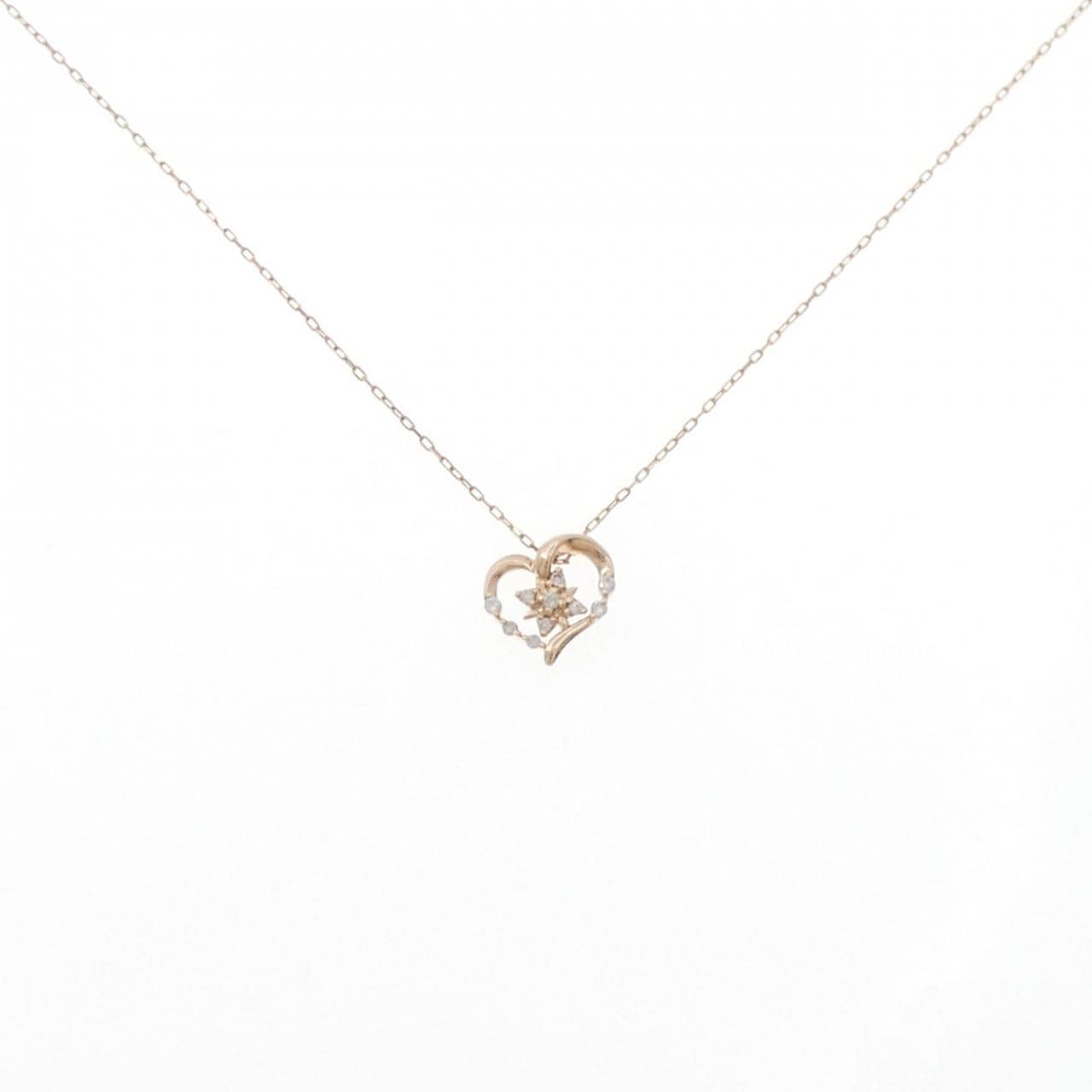 4゜C ハート ダイヤモンド ネックレス