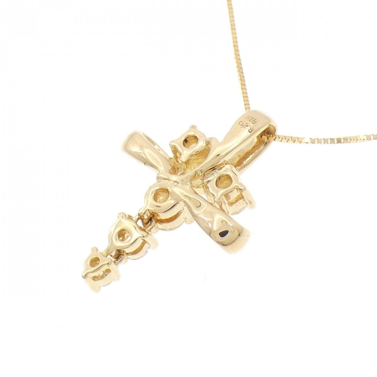 K18YG ダイヤモンド ネックレス 0.28CT