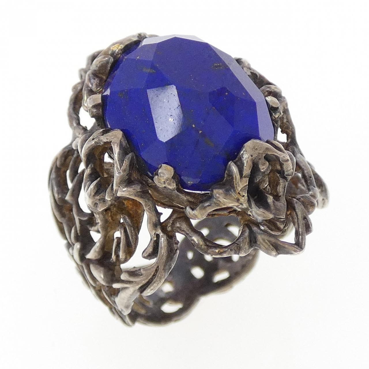 シルバー ラピスラズリ リング 7.65CT