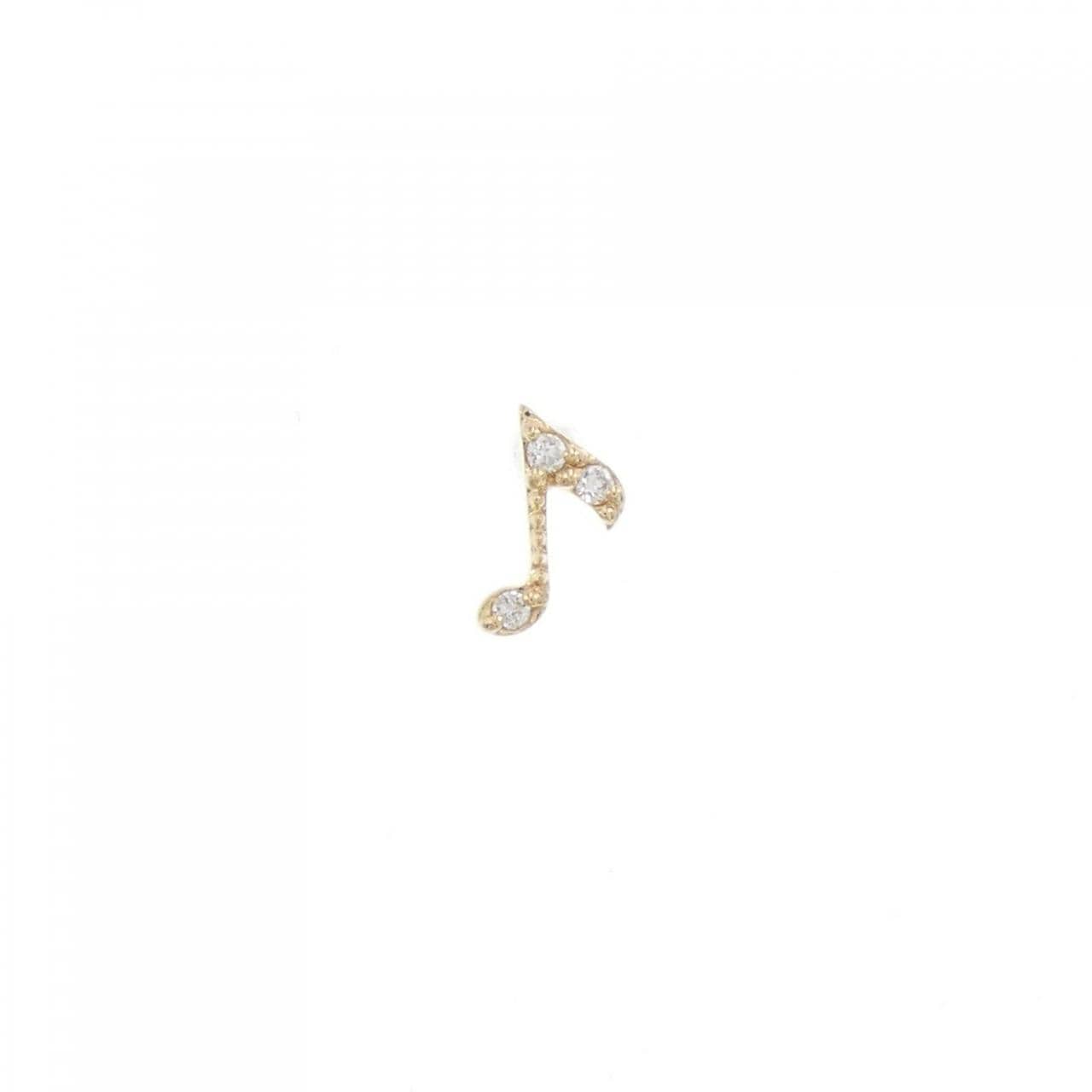 [新品] K18YG onpu钻石耳环 0.01CT单耳