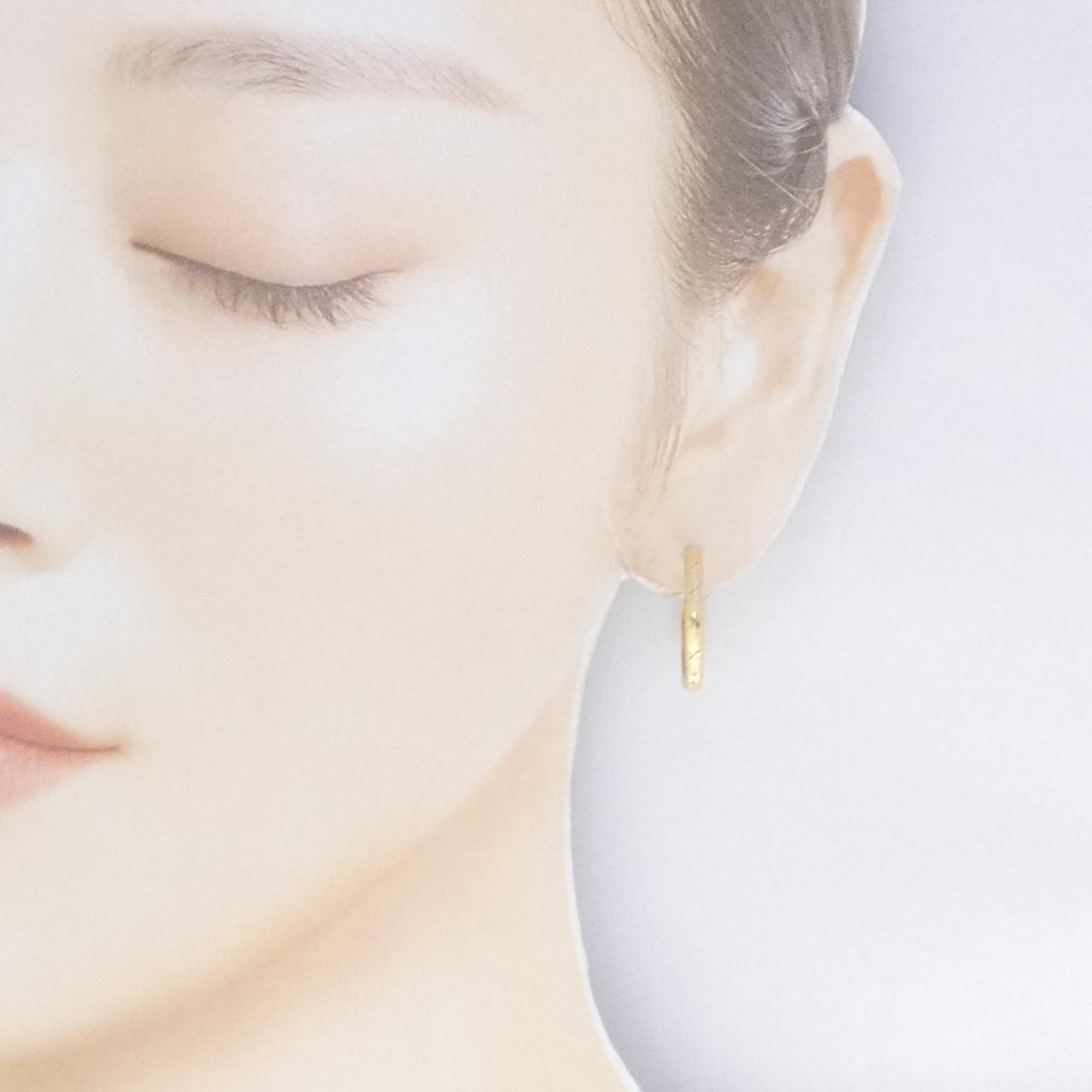 [BRAND NEW] K18YG hoop earrings