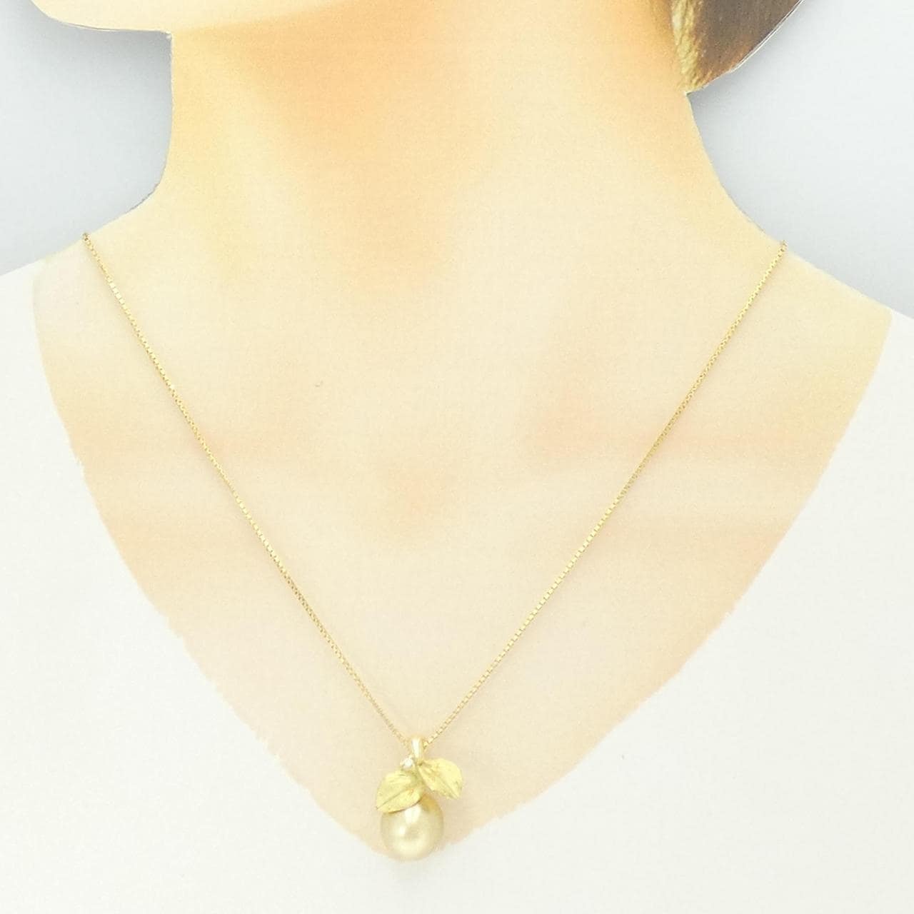 K18YG 白蝶パール ネックレス