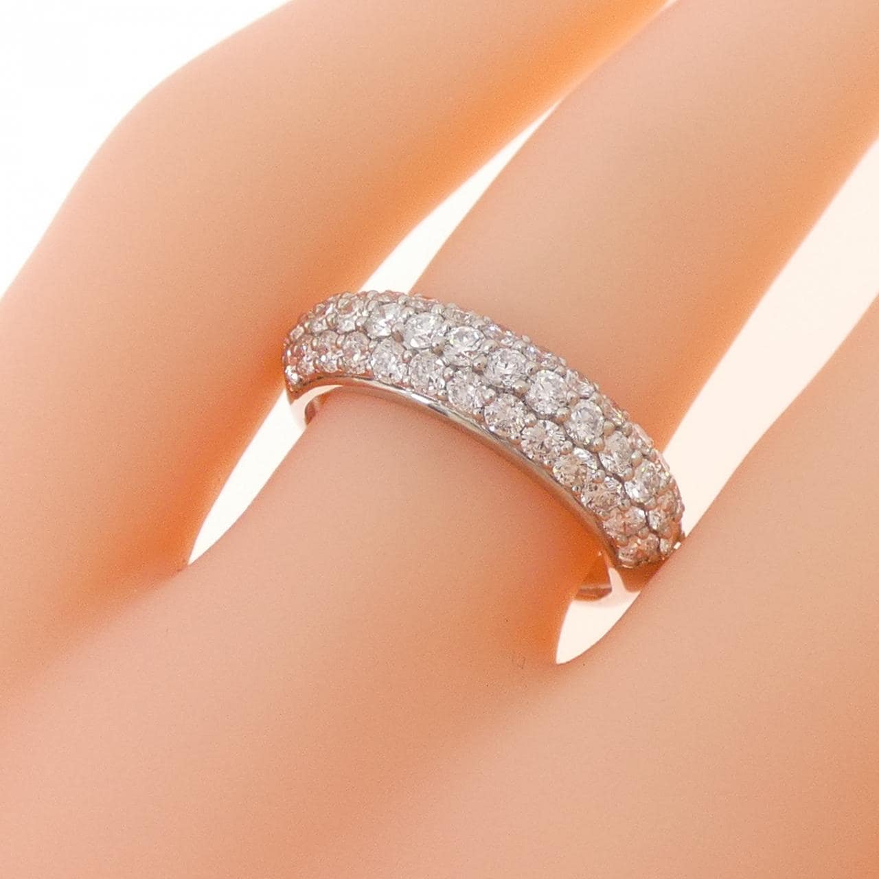 PT900 パヴェ ダイヤモンド リング 1.00CT