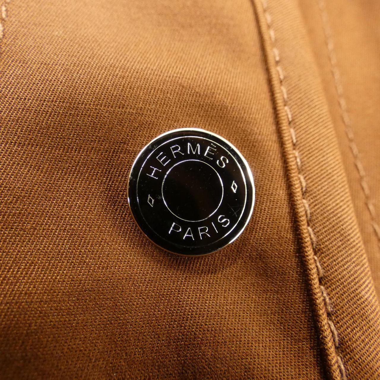 エルメス HERMES JACKET WITH EQUESTRIAN DETAILS 5E0163DQ ノーカラージャケット