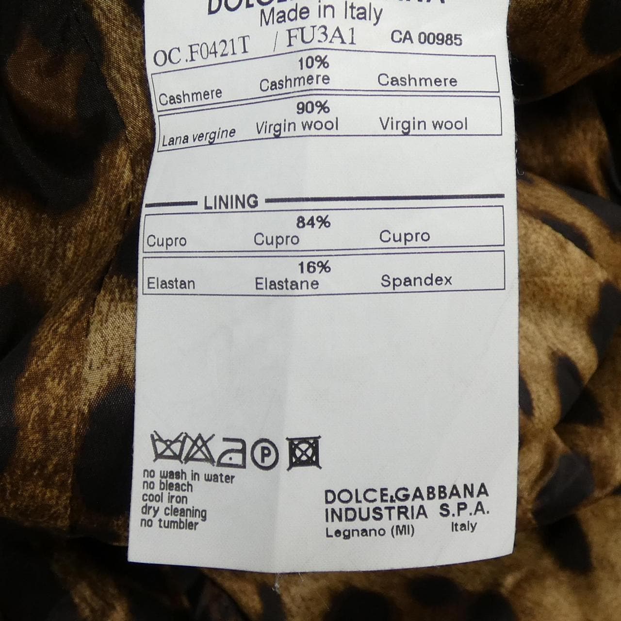 ドルチェアンドガッバーナ DOLCE&GABBANA F0421T/FU3A1 コート