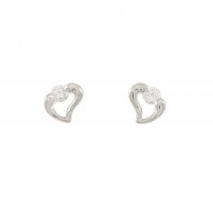 PT900 ハート ダイヤモンド ピアス 0.521CT